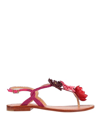 MALÌPARMI Dianetten Fuchsia Gewebefasern, Leder