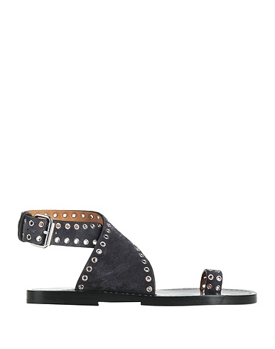 ISABEL MARANT Infradito Antracite 100% Pelle di vitello