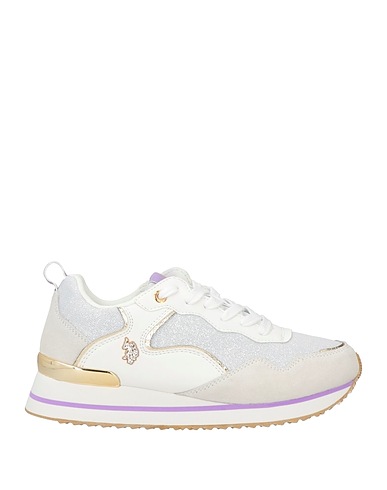 U.S.POLO ASSN. Sneakers Bianco Fibre tessili, Altre Fibre, Pelle