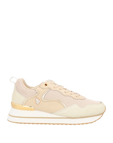 U.S.POLO ASSN. Sneakers Beige Fibre tessili, Altre Fibre, Pelle