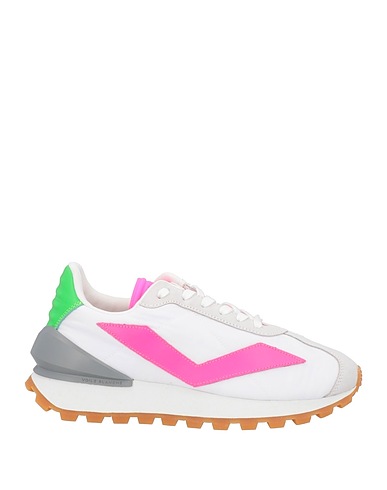 VOILE BLANCHE Sneakers White Soft Leather, Textile fibers