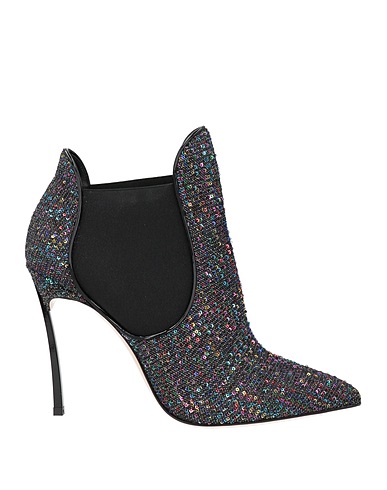 CASADEI Ankle boot NERO Textile fibers