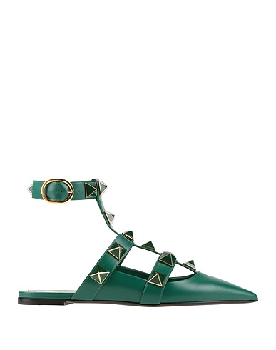 VALENTINO GARAVANI Ballet flats Emerald green Soft Leather