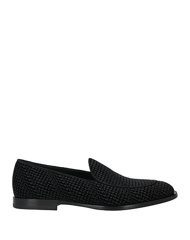 DOLCE&GABBANA Loafers Black 50% Cotton, 50% Polyurethane