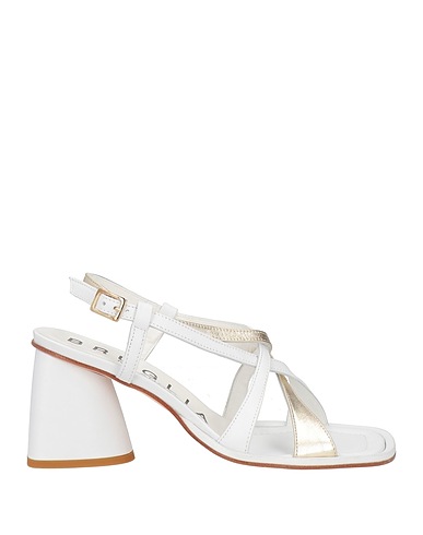 BRUGLIA Sandals White Soft Leather