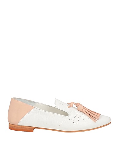 BRUGLIA Loafers White Soft Leather