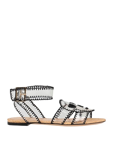 CHARLOTTE OLYMPIA Sandals Transparent Soft Leather, Textile fibres