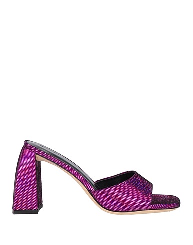BY FAR Sandals Plum Soft Leather