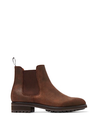 POLO RALPH LAUREN Ankle boot  BRYSON WAXED SUEDE CHELSEA BOOT 
 Brown 100% Cow leather