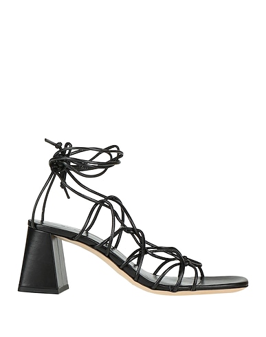 BY FAR Sandals Black Textile fibres