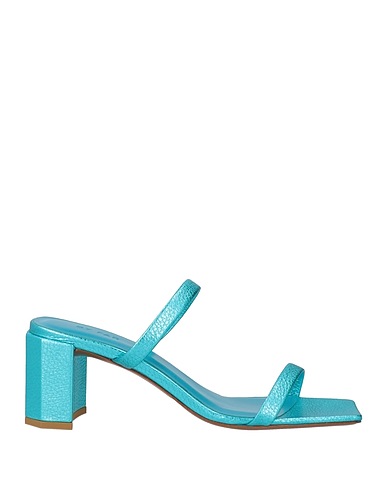 BY FAR Sandals Turquoise Soft Leather