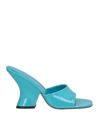 BY FAR Sandals Turquoise Leather