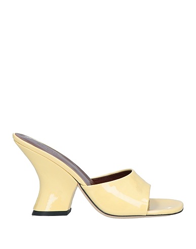 BY FAR Sandals Pastel yellow Leather