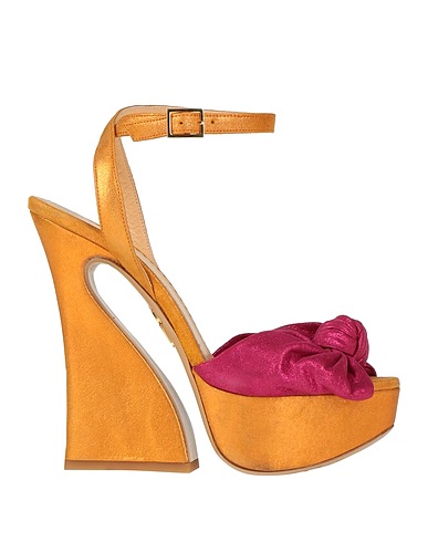 CHARLOTTE OLYMPIA Sandals Orange Soft Leather