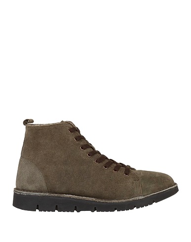 NATURAL WORLD Ankle boot Military green Leather
