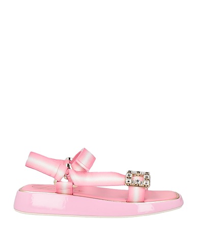 ROGER VIVIER Sandals Pink Textile fibers
