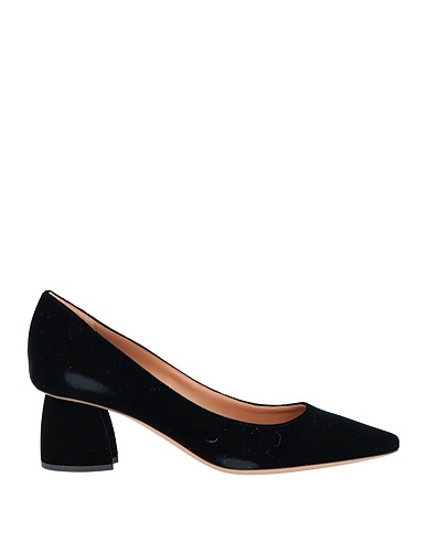 EMPORIO ARMANI Pump Black Soft Leather, Textile fibers