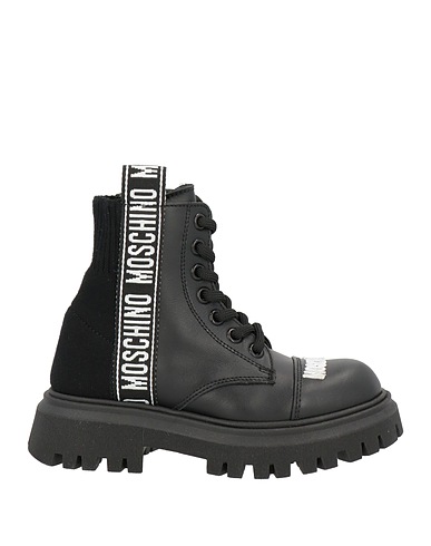MOSCHINO TEEN Stivaletti Pelle, Fibre tessili