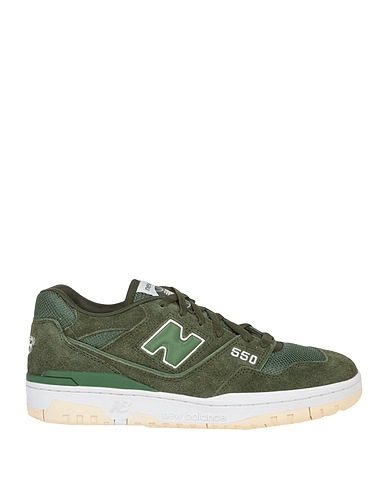 NEW BALANCE Sneakers 550 Military green Leather, Textile fibers