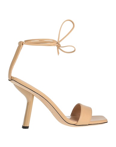 BY FAR Sandalen Beige Leder