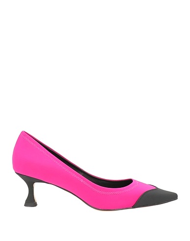 LOLA CRUZ Pump Fuchsia Soft Leather, Textile fibers