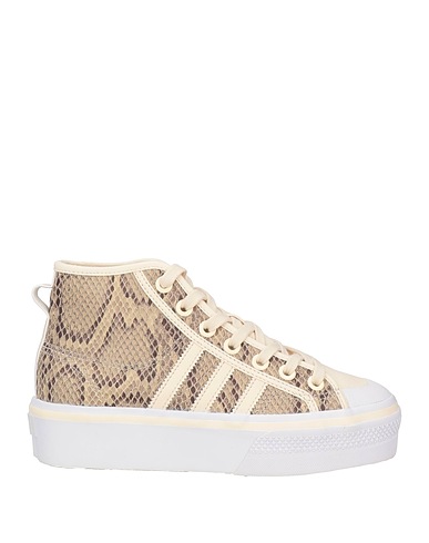 ADIDAS Sneakers Cream Soft Leather, Textile fibers