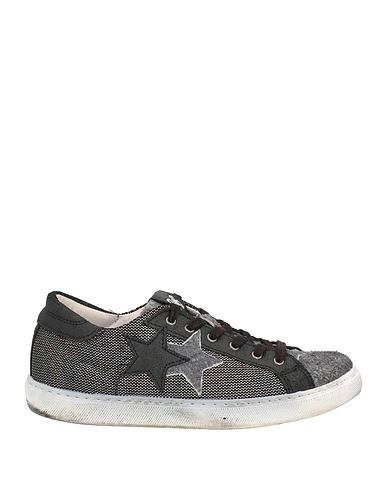 2STAR Sneakers Black Textile fibres, Soft Leather