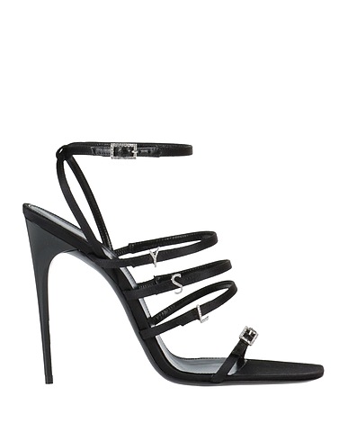 SAINT LAURENT Sandals Black Textile fibers