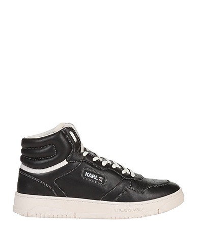KARL LAGERFELD Sneakers Black Soft Leather, Textile fibres