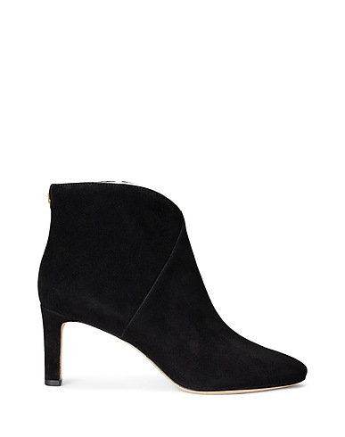 LAUREN RALPH LAUREN Ankle boot  ISABELLE SUEDE BOOTIE 
 Black 100% Sheepskin