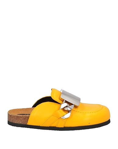 JW ANDERSON Mule e zoccoli Giallo Pelle di vitello