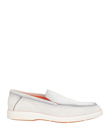 SANTONI Loafers GRIGIO CHIARO Leather