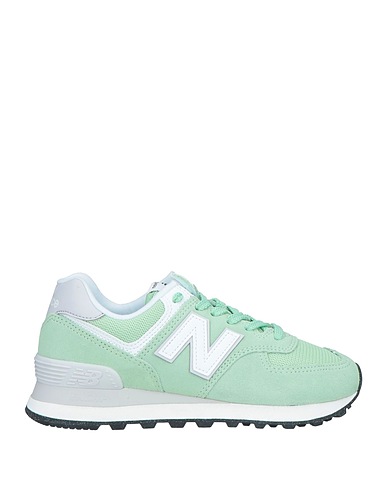 NEW BALANCE Sneakers Light green Leather, Textile fibres
