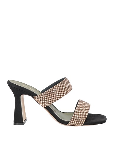 MARIA LUCA Sandali Nero Fibre tessili