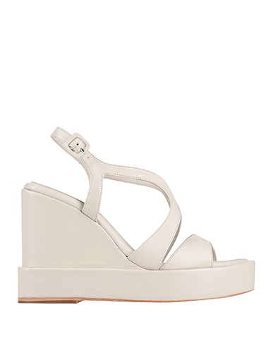 PALOMA BARCELÓ Sandals OFF WHITE Leather