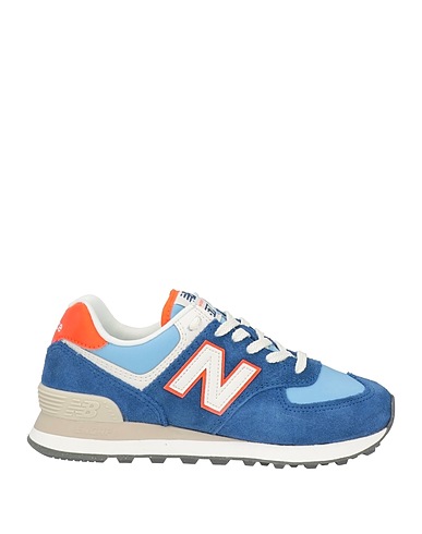NEW BALANCE Sneakers Blue Leather, Textile fibers