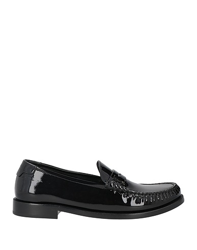 SAINT LAURENT Loafers Black Soft Leather