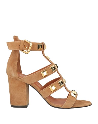VIA ROMA 15 Sandals Camel Leather