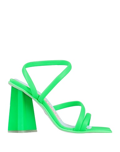 CHIARA FERRAGNI Sandals Green Soft Leather