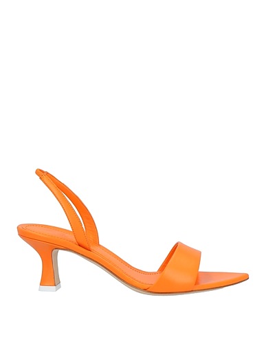 3JUIN Sandals Orange Soft Leather