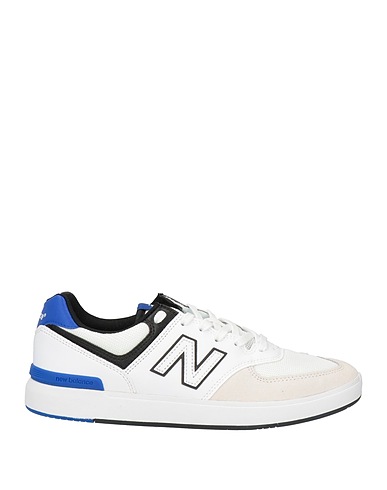 NEW BALANCE Sneakers White Soft Leather, Textile fibres