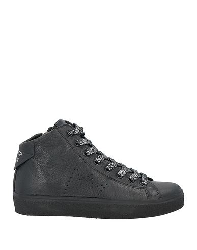 LEATHER CROWN Sneakers Black Soft Leather