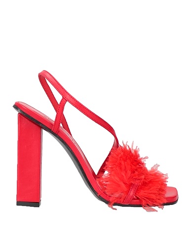 JUST CAVALLI Sandals Red Soft Leather