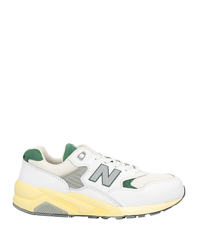 NEW BALANCE Sneakers Dark green Leather, Textile fibres