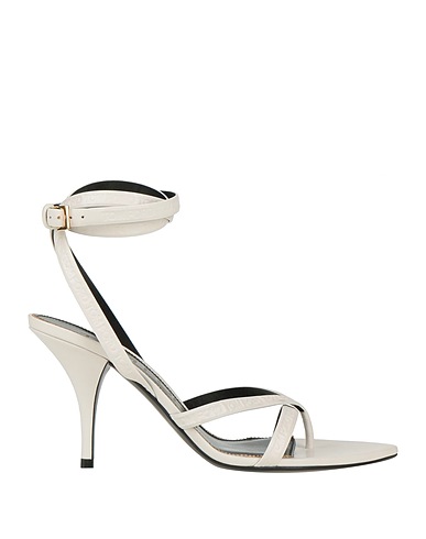 TOM FORD Infradito Bianco Pelle di bovino, Ottone