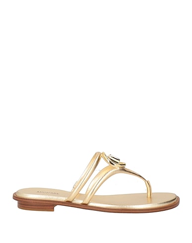 MICHAEL MICHAEL KORS Flip flops Gold Soft Leather