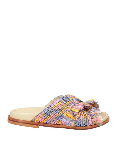 LORENA ANTONIAZZI Sandals Slate blue Textile fibres