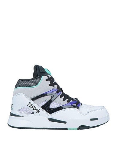 REEBOK Sneakers White Soft Leather, Textile fibres