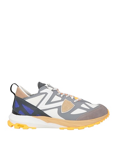 PHILIPPE MODEL Sneakers Grey Soft Leather, Textile fibres