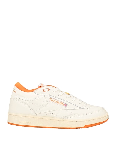 REEBOK Sneakers White Soft Leather, Textile fibers